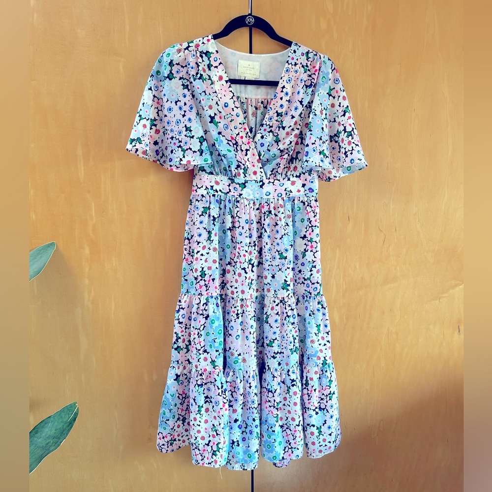 KATE SPADE DAISY GARDEN MIDI DRESS SIZE 0